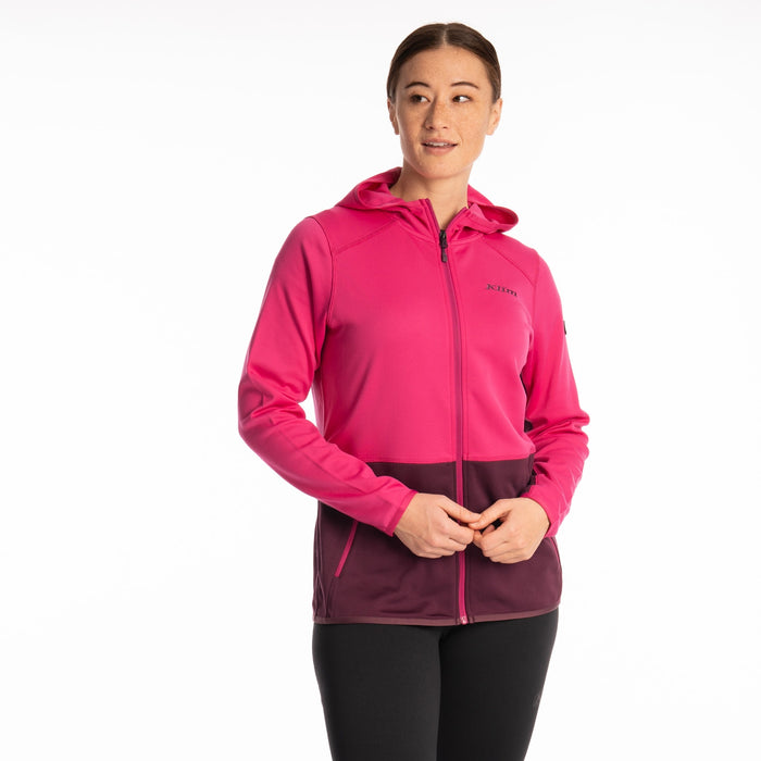 Klim Solitude Women's Hoodie in Fuchsia Red - Italian Plum