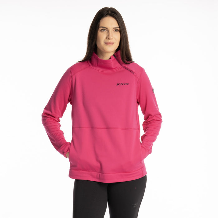 Klim Solitude Asym Women's Pullover in Fuchsia Red