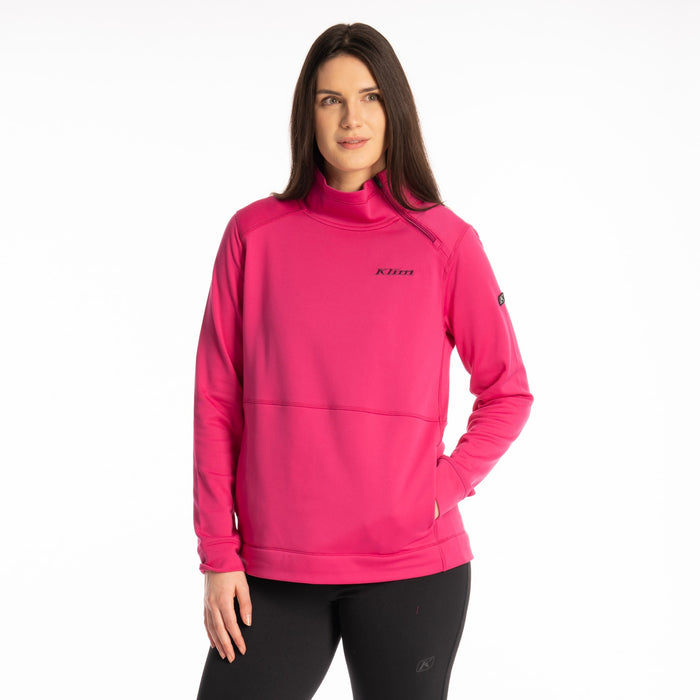 Klim Solitude Asym Women's Pullover in Fuchsia Red