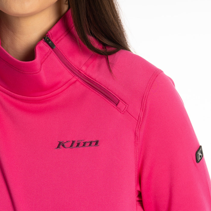 Klim Solitude Asym Women's Pullover in Fuchsia Red