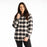 Klim Big Sky Fleece Lined Women's Flannel Hoodie in Papyrus - Asphalt