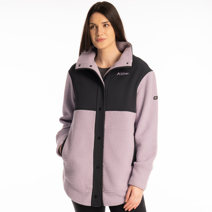 KLIM High Pile Mountain Women's Fleece Jacket in Wisteria - Black