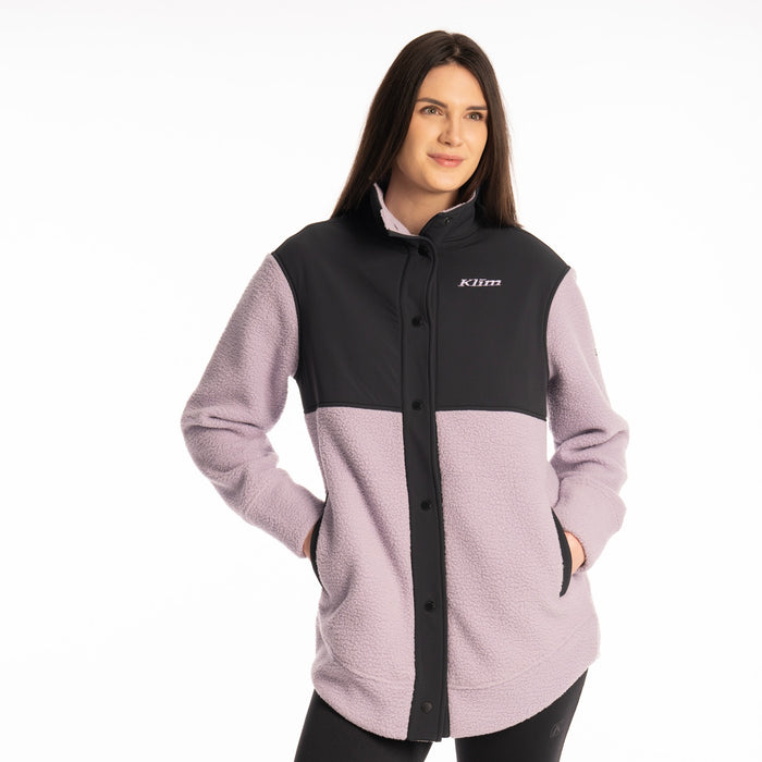 KLIM High Pile Mountain Women's Fleece Jacket in Wisteria - Black