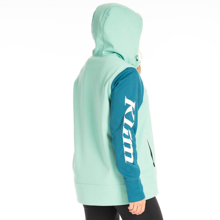 Klim Visita Women's Long Hoodie in Electric Green - Deep Lagoon