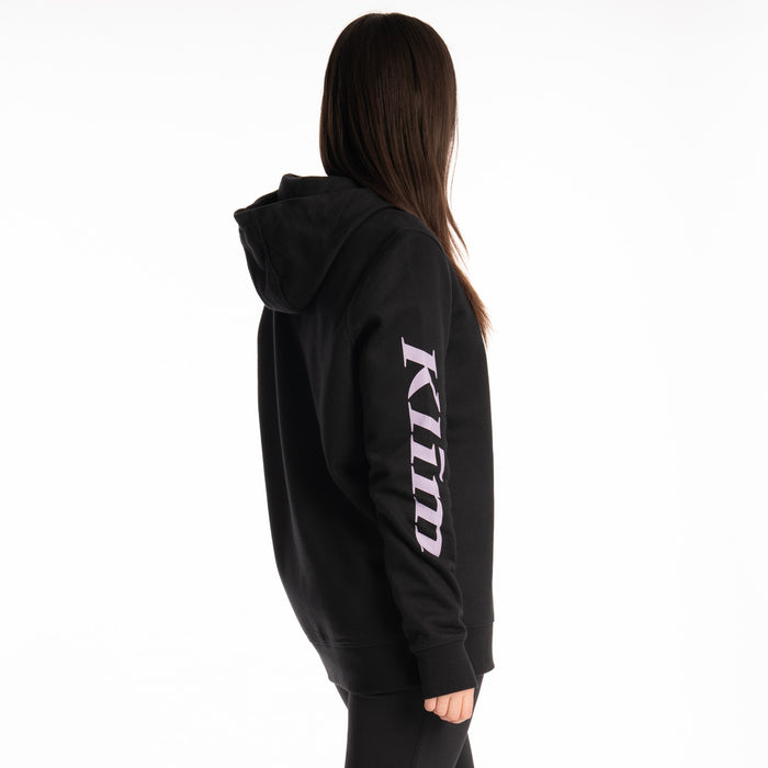 Klim Mariposa Long Pullover Hoodie in Black - Wisteria