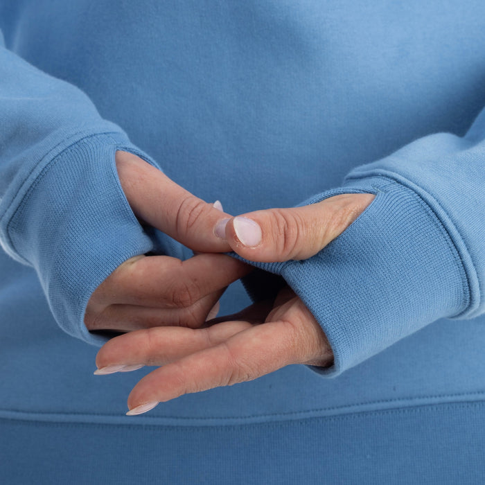 KLIM Mariposa Long Pullover Hoodie 2025 in Cyaneus - White