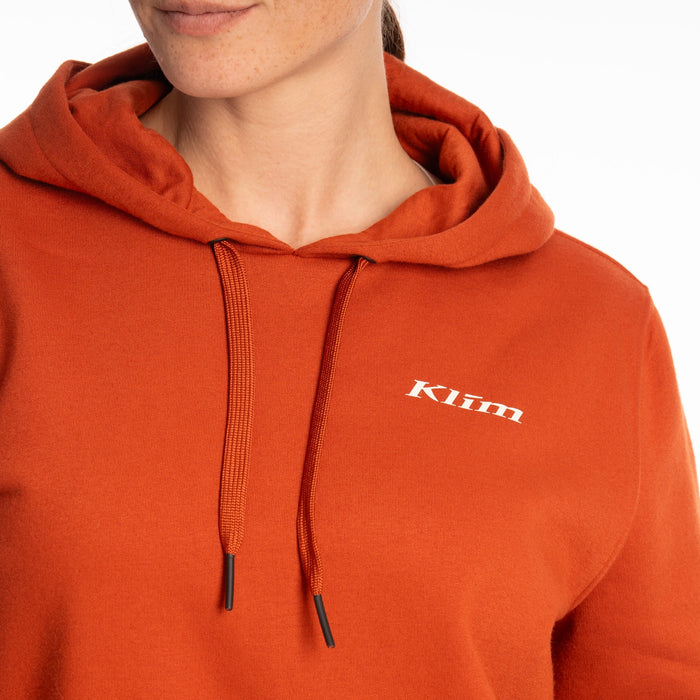 Klim Mariposa Long Pullover Hoodie in Picante - Papyrus