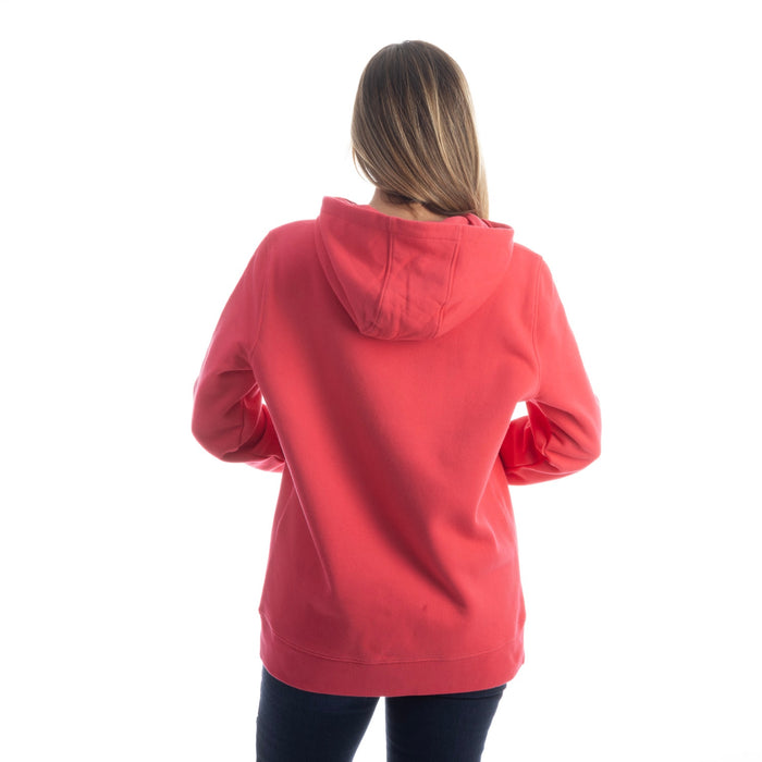 KLIM Mariposa Long Pullover Hoodie 2025 in Rouge Red - White
