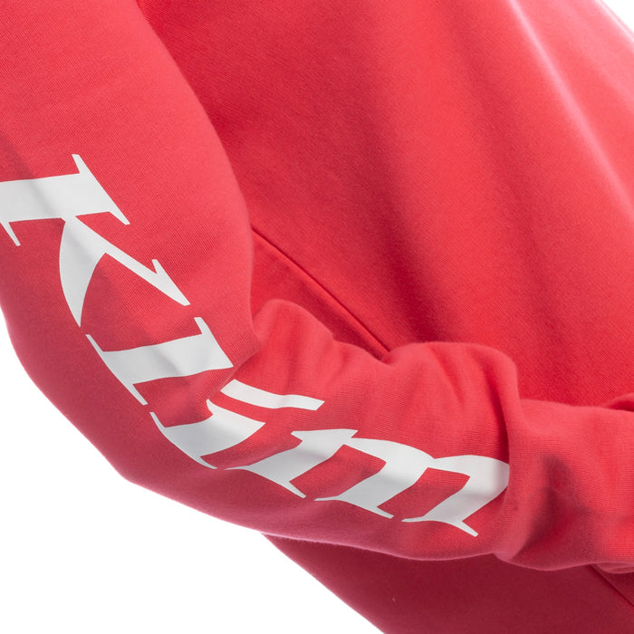 KLIM Mariposa Long Pullover Hoodie 2025 in Rouge Red - White
