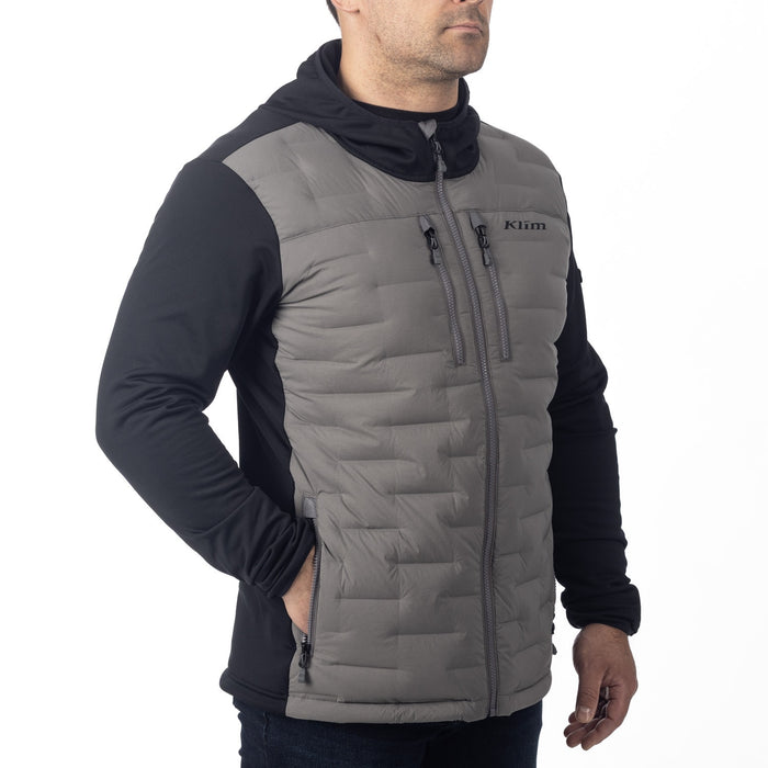 KLIM BOULDER STRETCH DOWN HYBRID HOODIE 2025 in Castlerock - Black