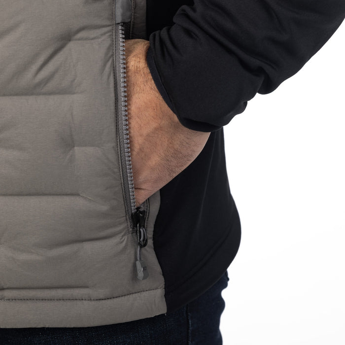 KLIM BOULDER STRETCH DOWN HYBRID HOODIE 2025 in Castlerock - Black