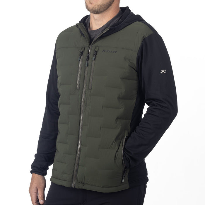 KLIM BOULDER STRETCH DOWN HYBRID HOODIE 2025 in Duffel Bag - Black