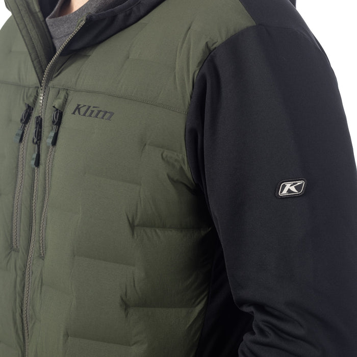 KLIM BOULDER STRETCH DOWN HYBRID HOODIE 2025 in Duffel Bag - Black