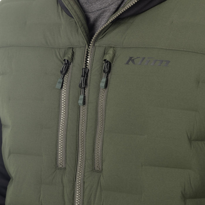 KLIM BOULDER STRETCH DOWN HYBRID HOODIE 2025 in Duffel Bag - Black