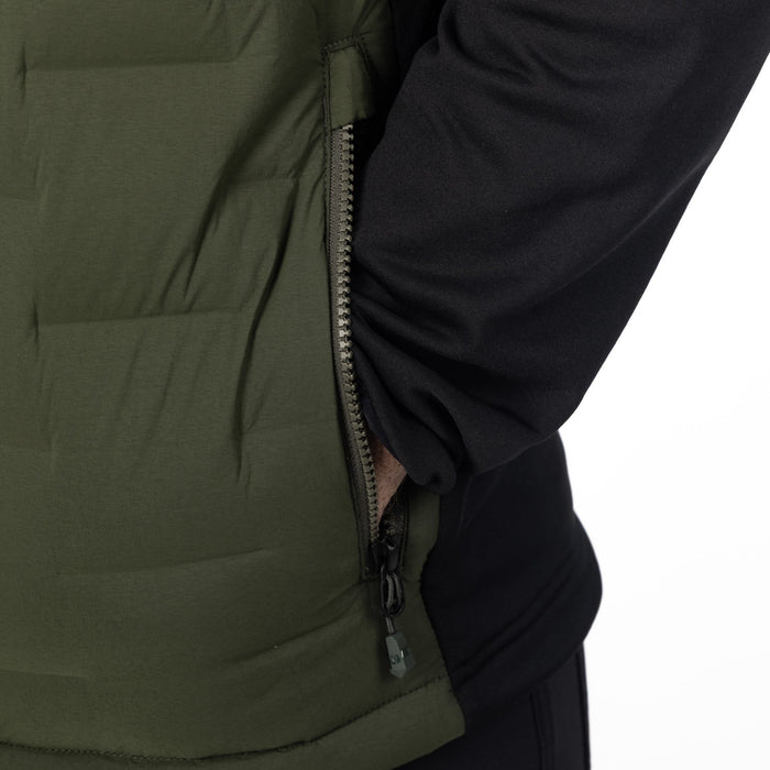 KLIM BOULDER STRETCH DOWN HYBRID HOODIE 2025 in Duffel Bag - Black