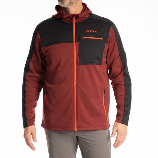 KLIM Glacier Hoodie in Cabernet - Black