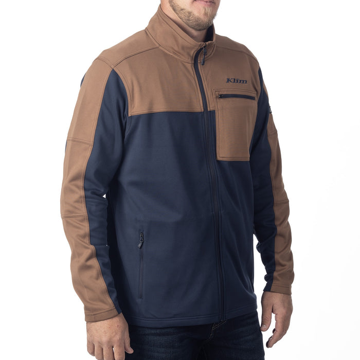 Klim Glacier Jacket in Dress Blues - Cocoa Brown