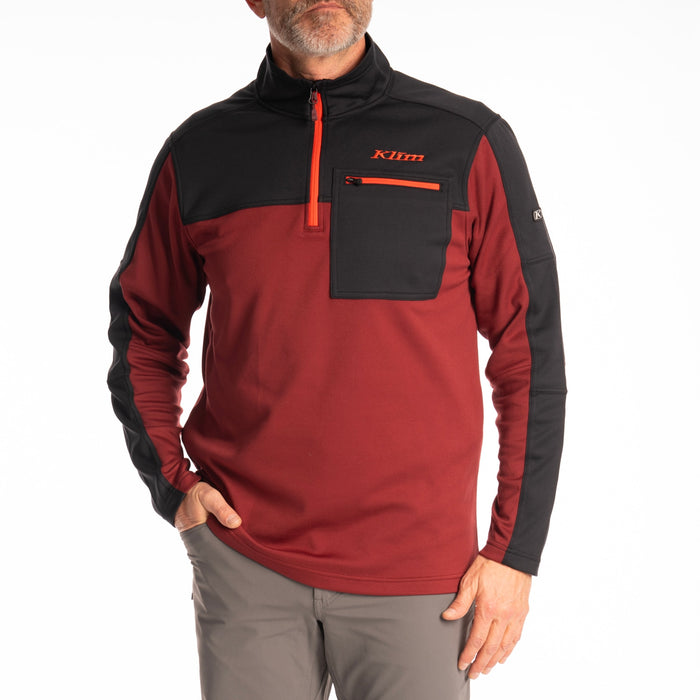 Klim Glacier 1/4 Zip in Cabernet - Black