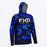 FXR DERBY CAMO AIR UPF PULLOVER HOODIE 2025 in Blue Camo/Lime