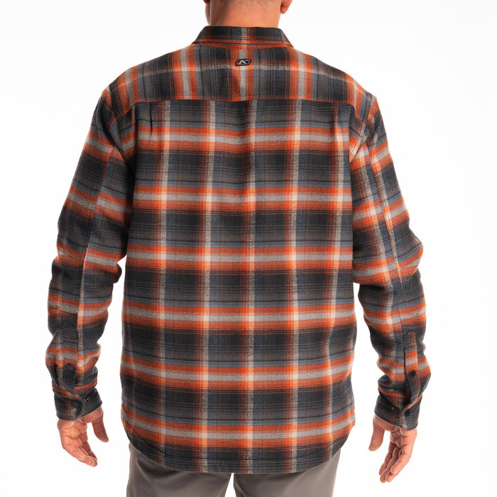 KLIM Bridger Fleece Lined Flannel Shirt in Asphalt - Picante