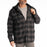 KLIM Targhee Fleece Lined Flannel Hoodie in Asphalt - Black