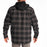 KLIM Targhee Fleece Lined Flannel Hoodie in Asphalt - Black