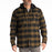 KLIM Targhee Fleece Lined Flannel Hoodie in Dark Olive - Black