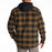 KLIM Targhee Fleece Lined Flannel Hoodie in Dark Olive - Black