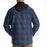 KLIM Targhee Fleece Lined Flannel Hoodie in Dress Blues - Black