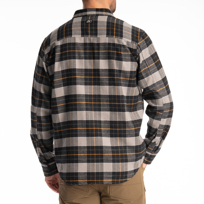 KLIM Owen Heavyweight Flannel Shirt in Monument - Black