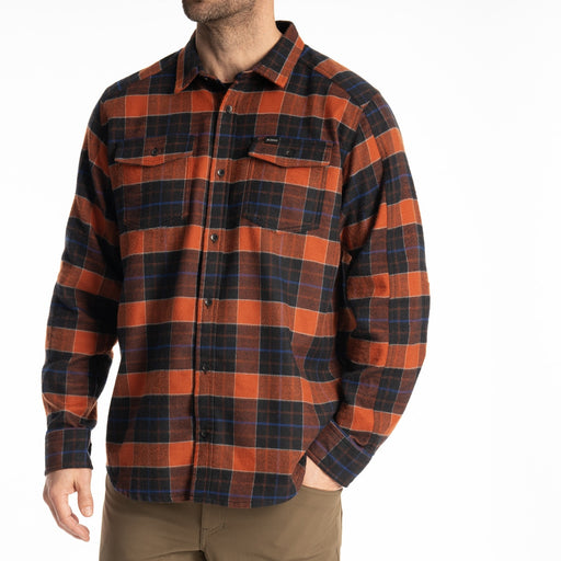 KLIM Owen Heavyweight Flannel Shirt in Picante - Black