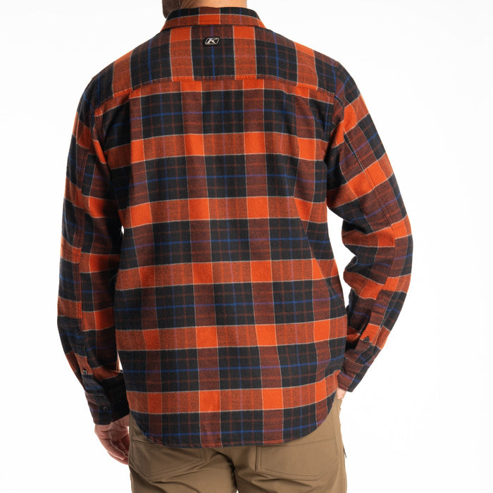 KLIM Owen Heavyweight Flannel Shirt in Picante - Black