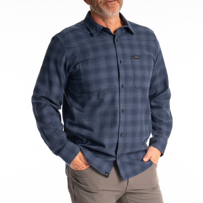 KLIM Table Rock Midweight Flannel Shirt in Dress Blues