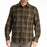 KLIM Cottonwood Midweight Flannel Shirt in Dark Olive - Black