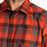 KLIM Cottonwood Midweight Flannel Shirt in Fiery Red - Black