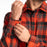 KLIM Cottonwood Midweight Flannel Shirt in Fiery Red - Black