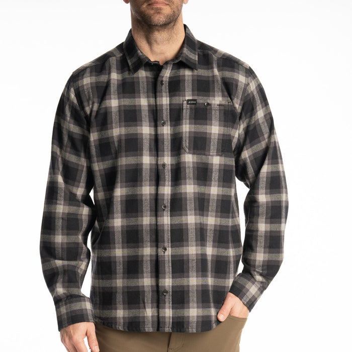 KLIM Alderson Midweight Flannel Shirt in Black - Asphalt