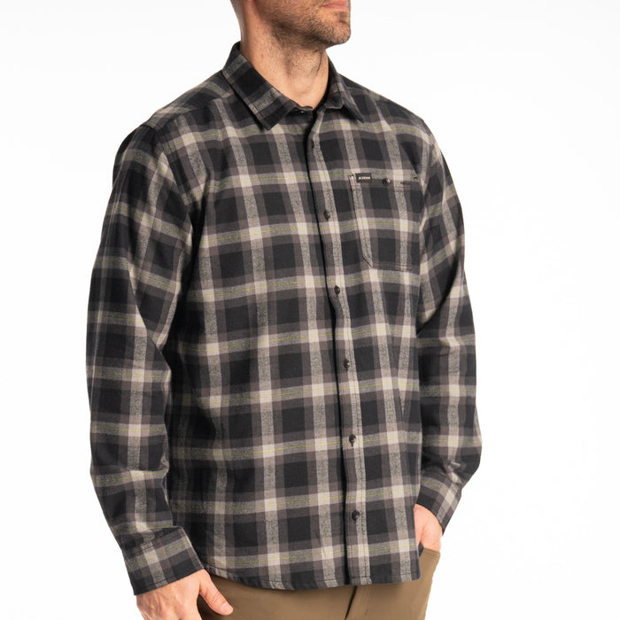 KLIM Alderson Midweight Flannel Shirt in Black - Asphalt