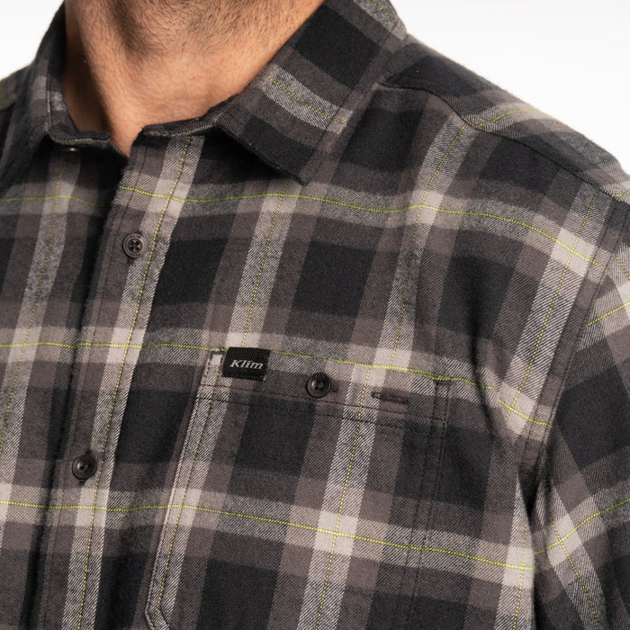 KLIM Alderson Midweight Flannel Shirt in Black - Asphalt