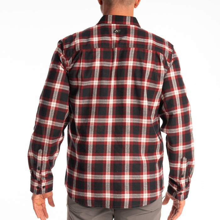 KLIM Alderson Midweight Flannel Shirt in Cabernet - Black