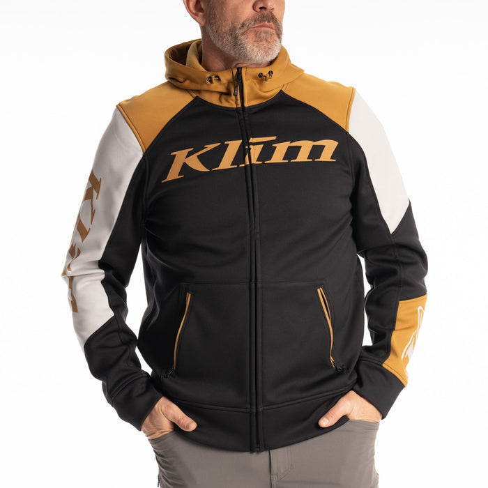 Klim Stealth Hoodie in Black - Golden Brown