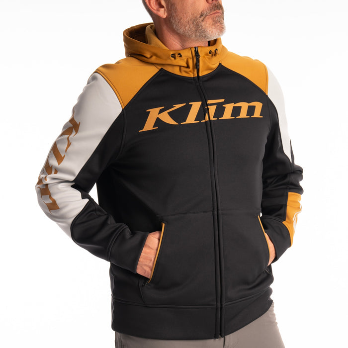 Klim Stealth Hoodie in Black - Golden Brown