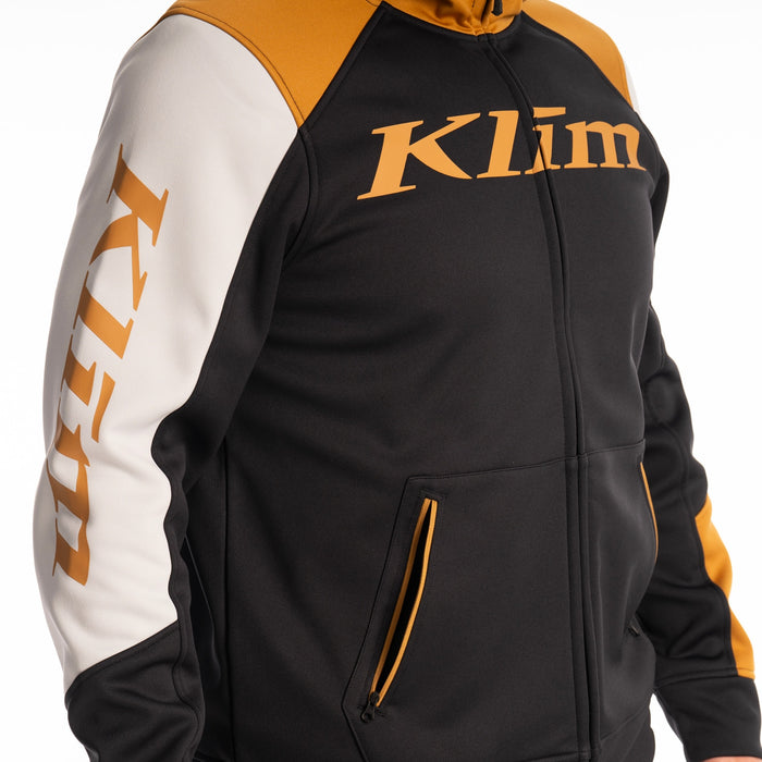 Klim Stealth Hoodie in Black - Golden Brown