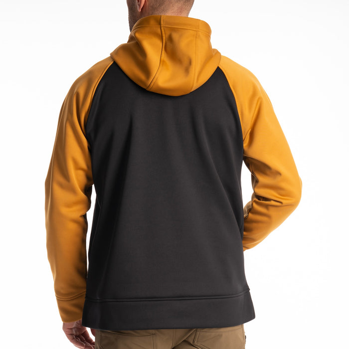 Klim Foundation Pullover Hoodie in Black - Golden Brown