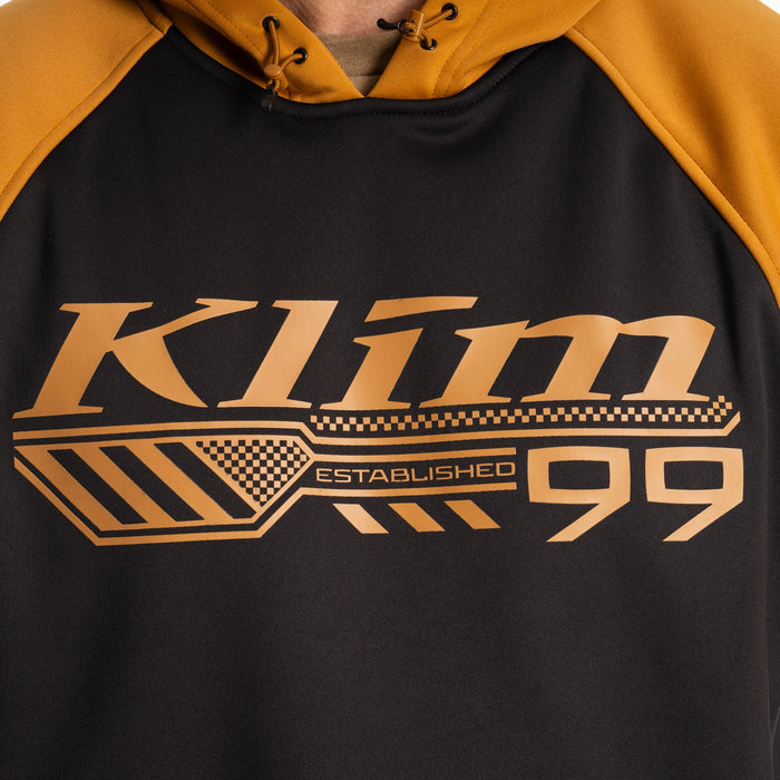 Klim Foundation Pullover Hoodie in Black - Golden Brown