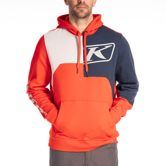 Klim Cliff Hanger Pullover Hoodie in Fiery Red - Dress Blues