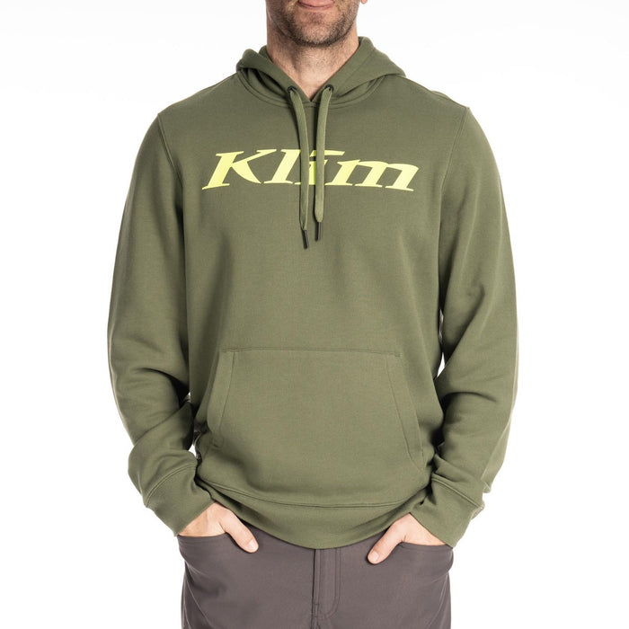 Klim Pullover Hoodie in Bronze Green - Hi-Vis