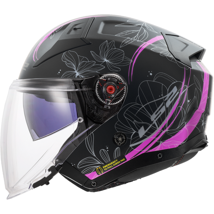 LS2 LOTUS II LOTUS HELMET 2026 in Matte Black/Pink