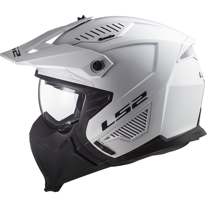 LS2 DRIFTER SOLID HELMET 2026 in Glossy White