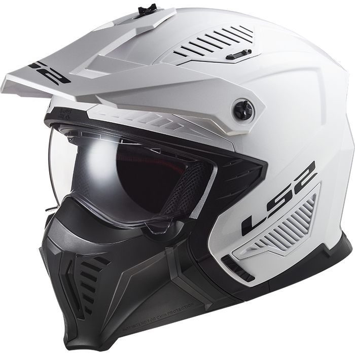 LS2 DRIFTER SOLID HELMET 2026 in Glossy White